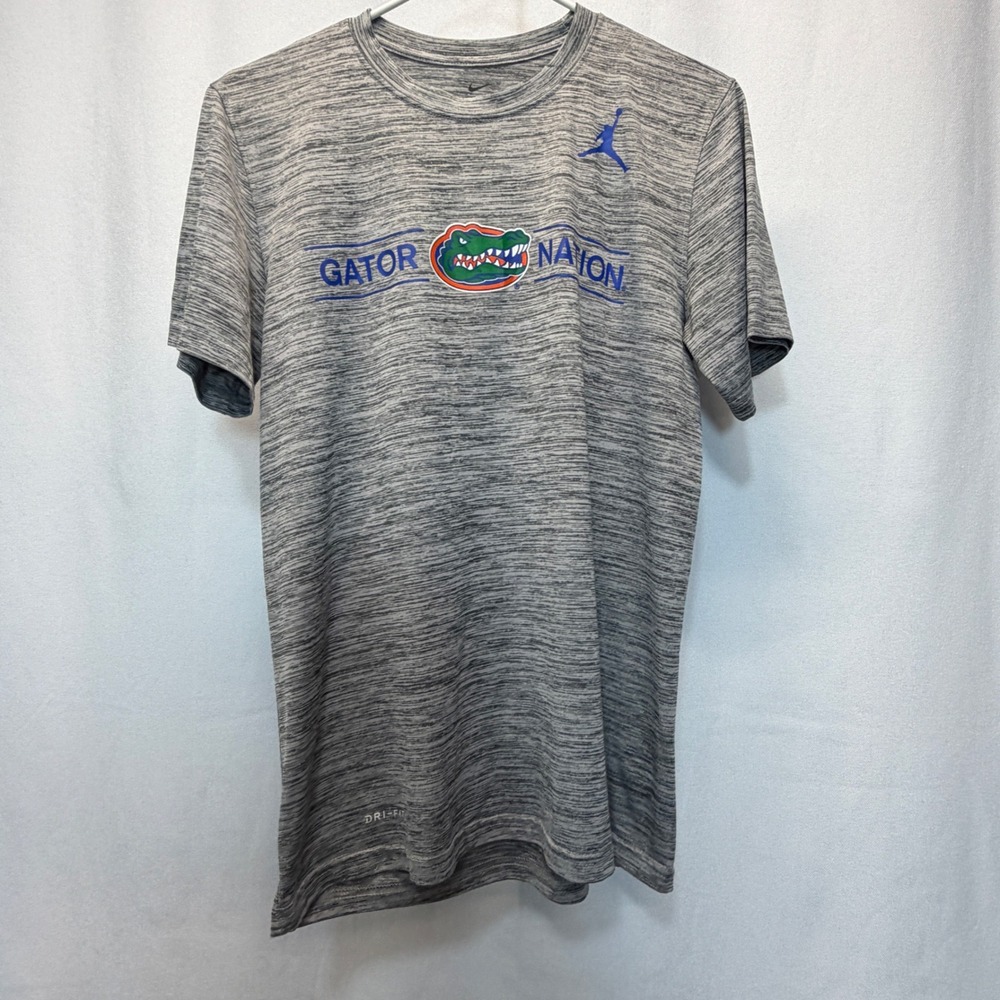 Florida Gators Nike Jordan Shirt Mens Small Gray Gator Nation Dri-FIT